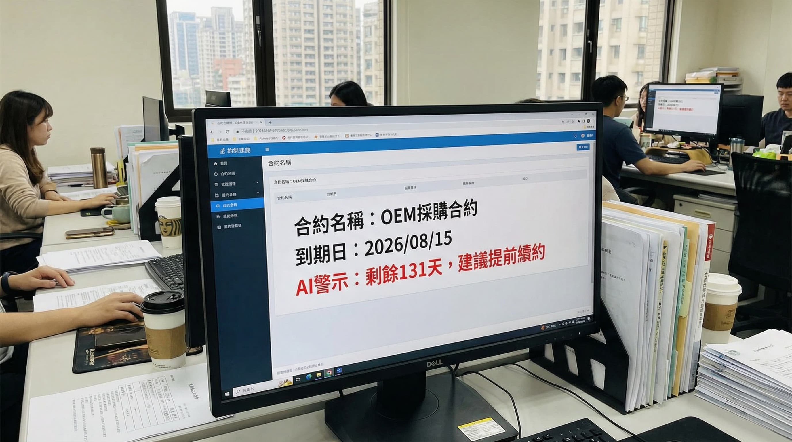 AI 合約管理自動化：台灣企業如何用 AI 審查合約、追蹤到期、降低法律風險